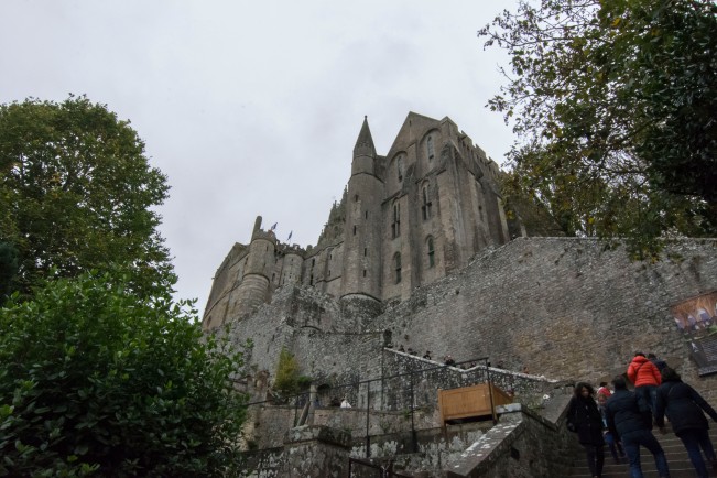 Subida hacia la Abadía de Saint-Michel